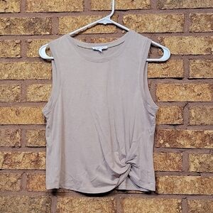 AEMI + CO Sleeveless Knot-Front Tank Top Size Small